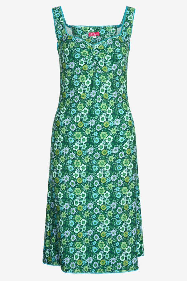 Dress Ifka Mille Fleurs green