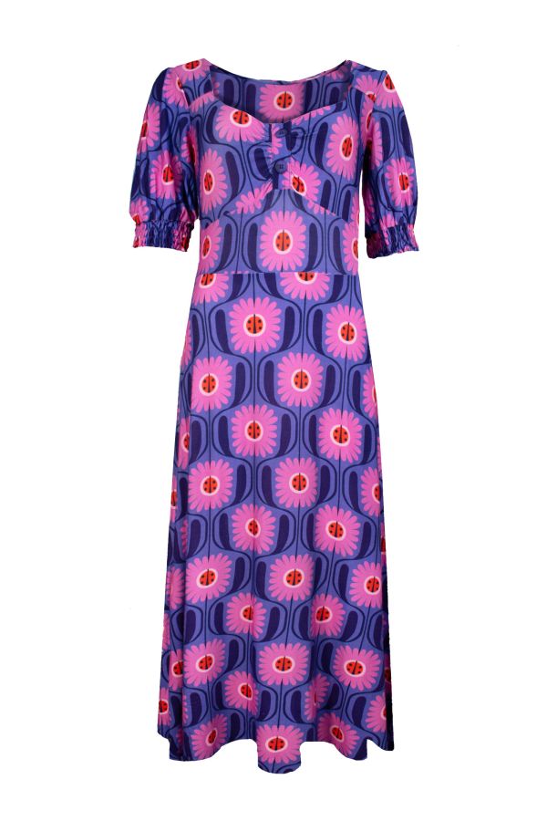 Dress Lola Long Ladybug purple