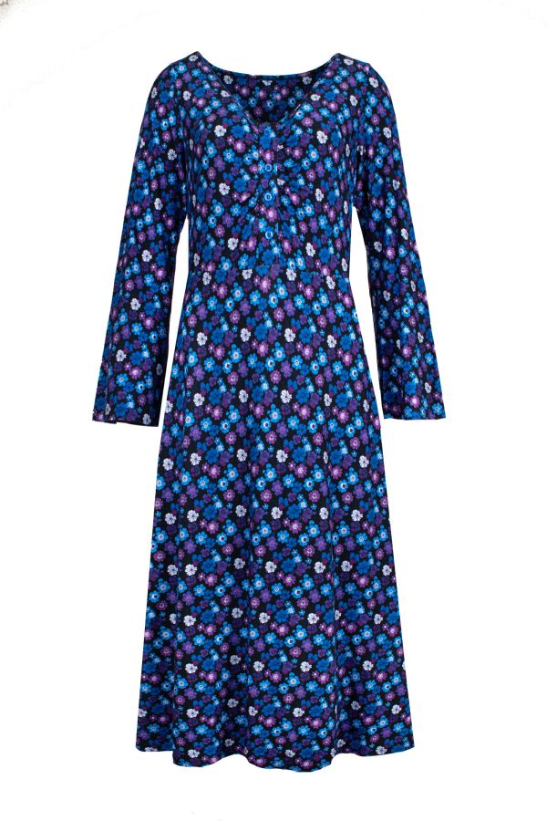 Dress Star Mod Flower black
