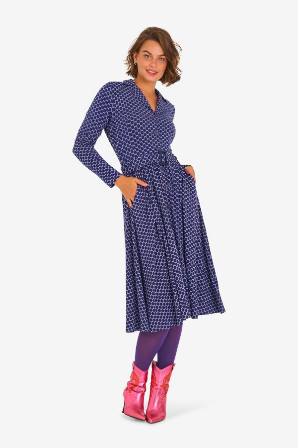 Dress Peggy Ann Oval Purple