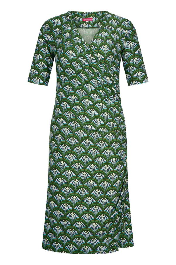 Dress Wrinkle Feather Green