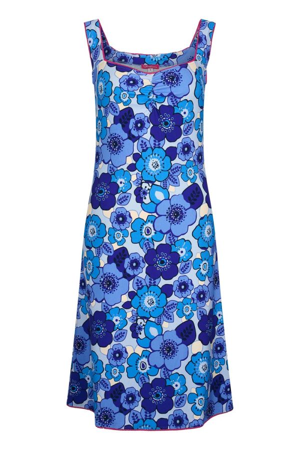 Dress Ifka Big Flowers blue