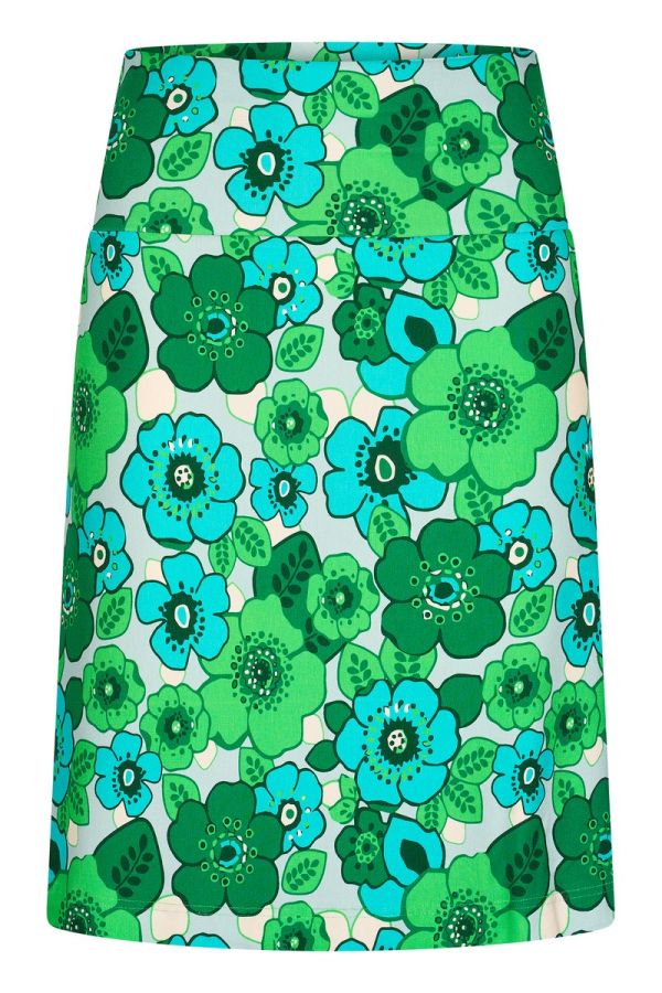 Skirt pockets Big Flowers green
