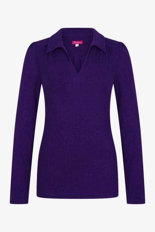 Shirt Nellie uni purple