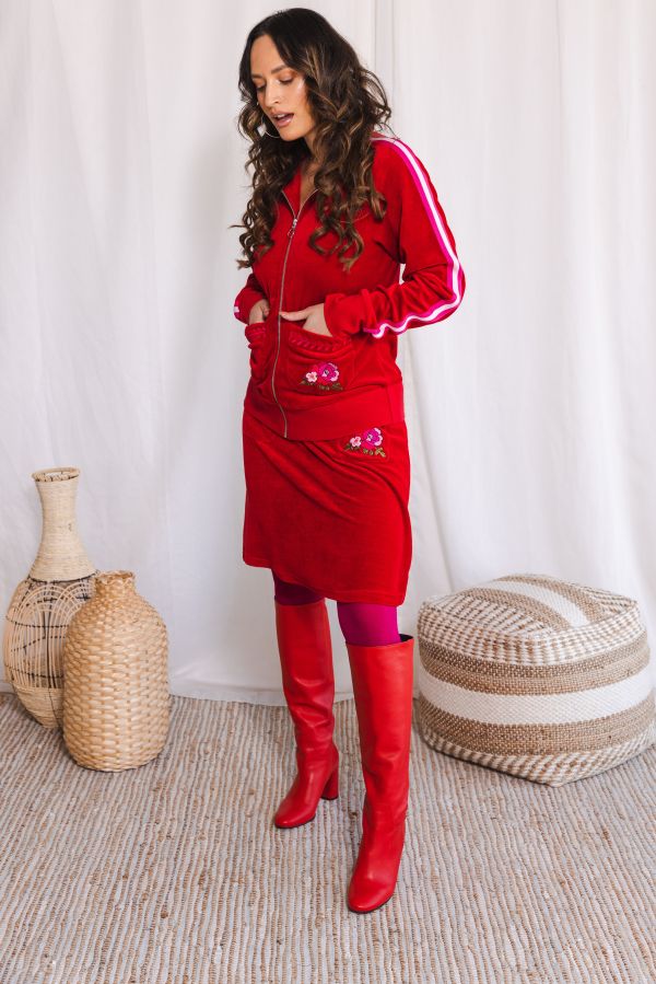 Skirt Velvet Red