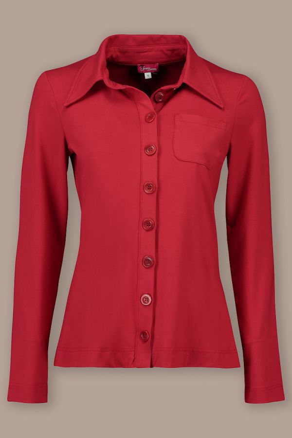 Button Shirt Red