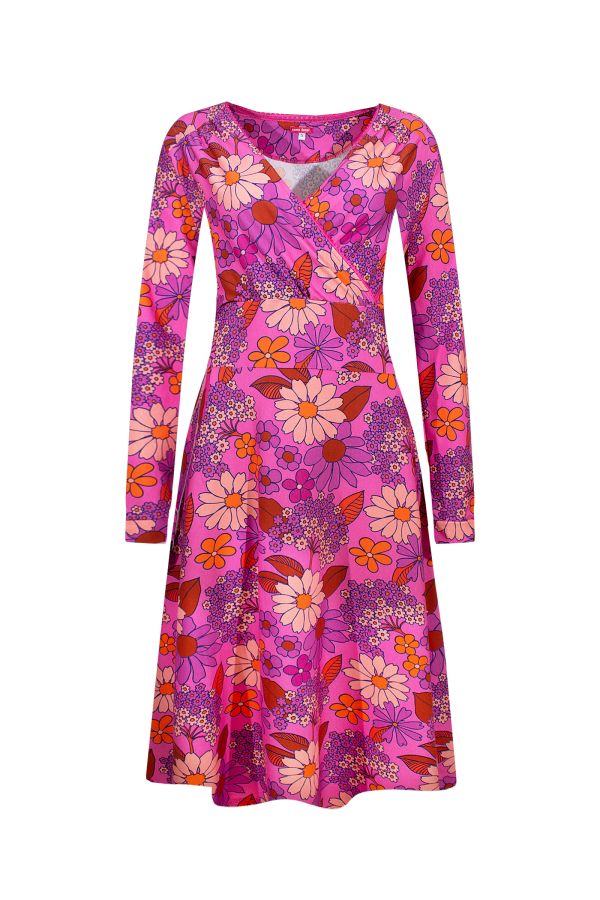 Dress Swirly midi Flora Bunda Pink