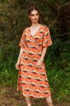 Dress Havanna Long Hippie Happy Camper Orange