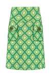 Flap Pocket Skirt Diamond green